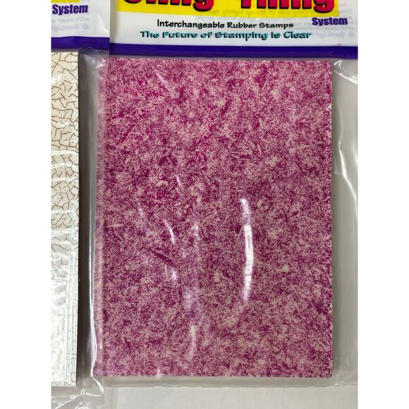 Large Cling Mount Stamps Texture Cracks 5.5x4.25" NEW Scrapbooking Stamping - Picture 3 of 4